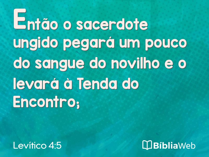 Levítico 4:5 em imagem para compartilhar