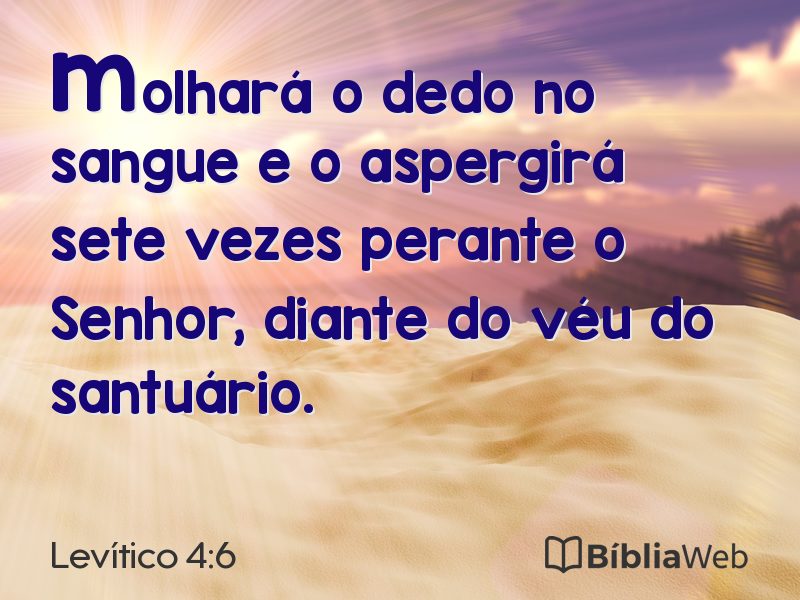 Levítico 4:6 em imagem para compartilhar