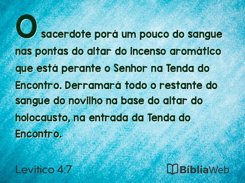 Levítico 4:7 em imagem para compartilhar