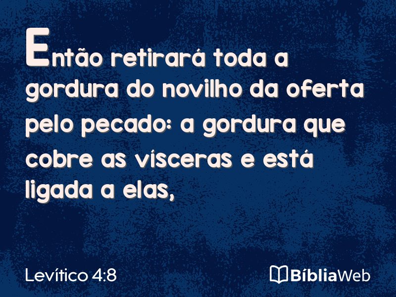 Levítico 4:8 em imagem para compartilhar