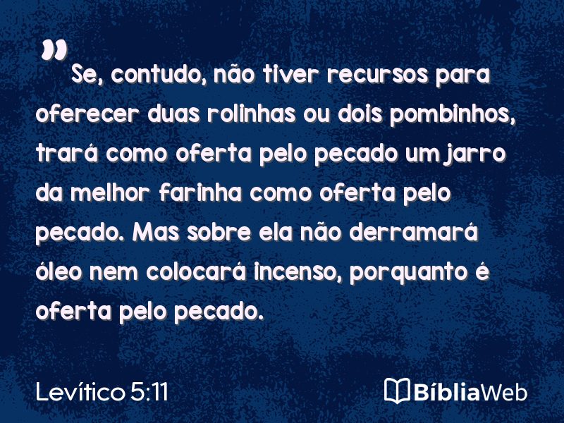 Levítico 5:11 em imagem para compartilhar