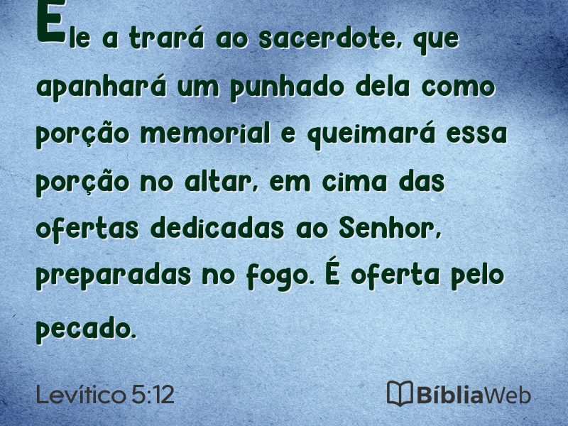 Levítico 5:12 em imagem para compartilhar