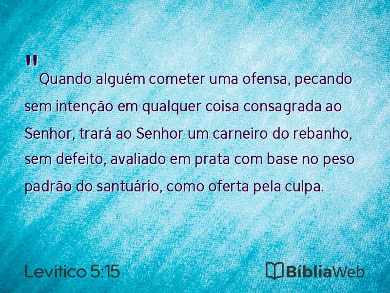 Levítico 5:15 em imagem para compartilhar