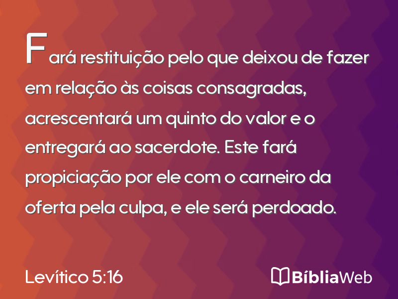 Levítico 5:16 em imagem para compartilhar