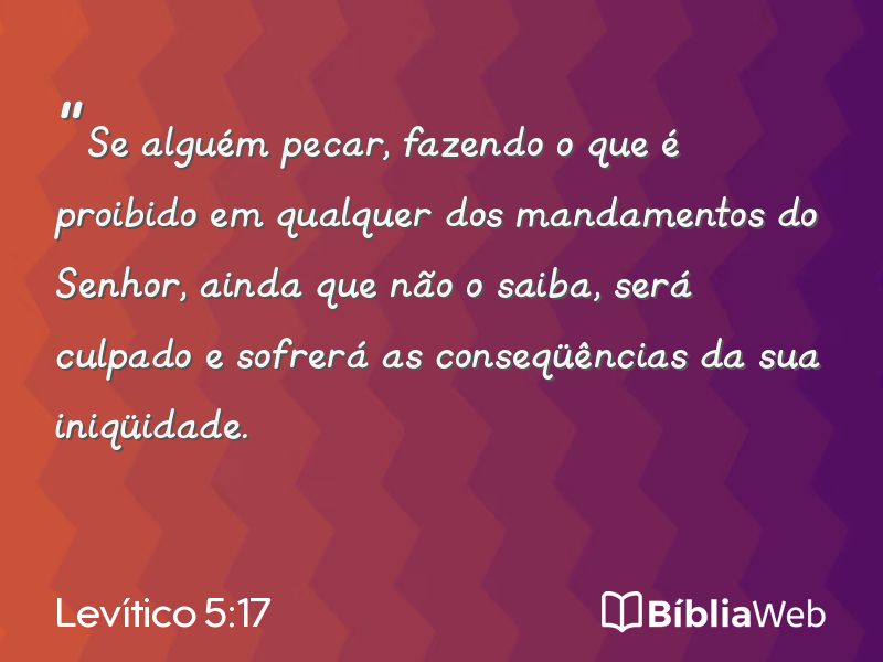 Levítico 5:17 em imagem para compartilhar