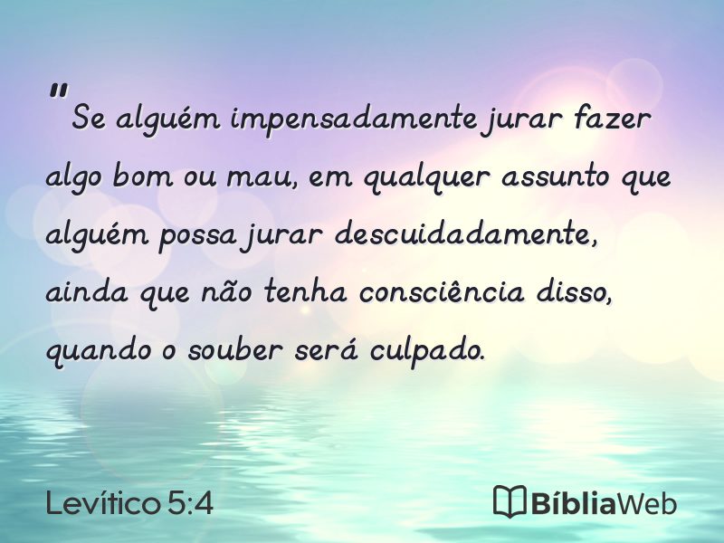 Levítico 5:4 em imagem para compartilhar