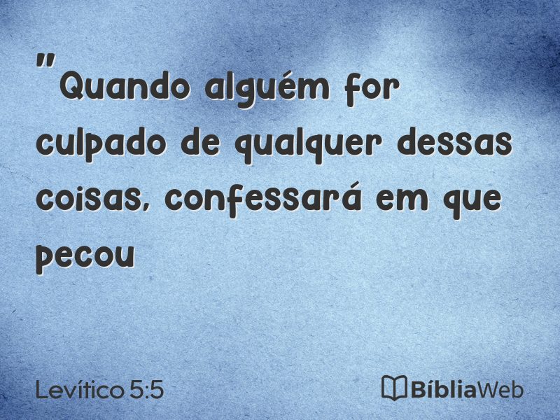 Levítico 5:5 em imagem para compartilhar
