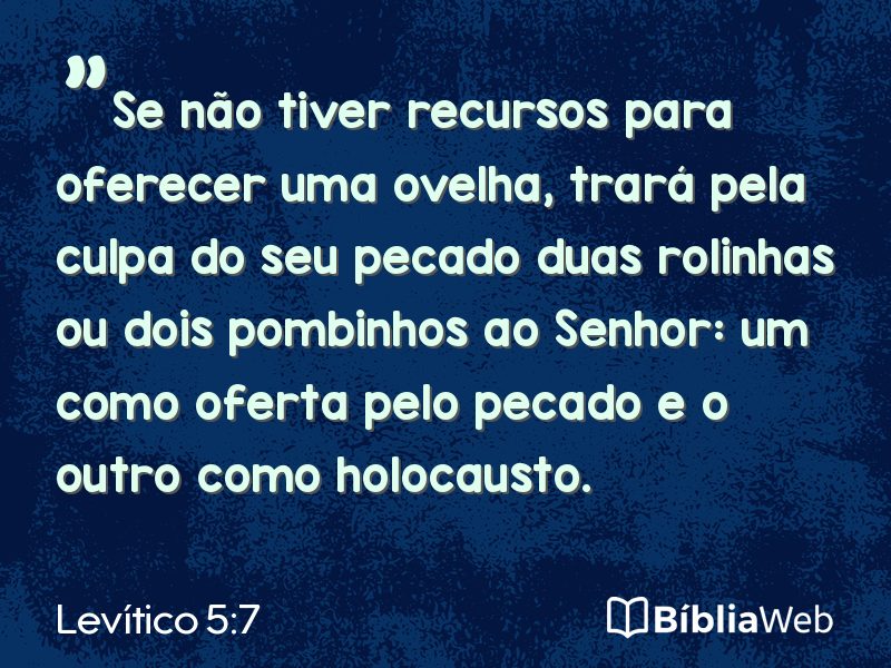 Levítico 5:7 em imagem para compartilhar