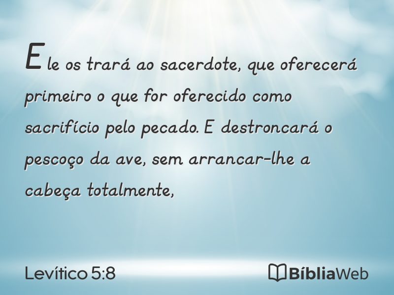 Levítico 5:8 em imagem para compartilhar