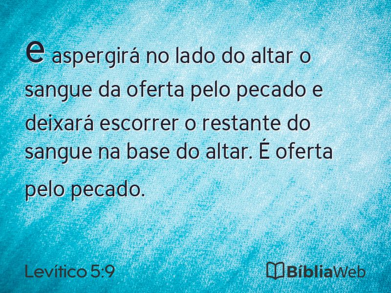 Levítico 5:9 em imagem para compartilhar