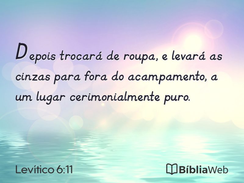 Levítico 6:11 em imagem para compartilhar