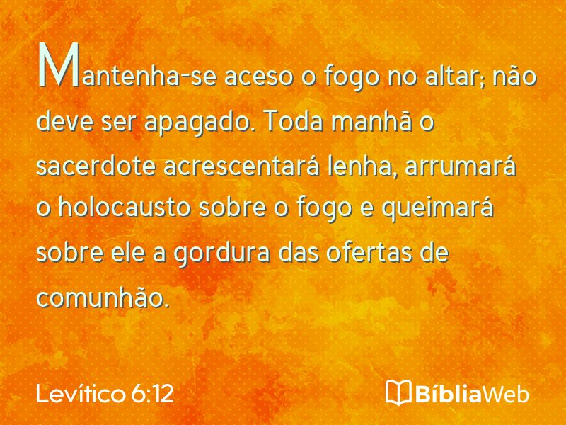 Levítico 6:12 em imagem para compartilhar