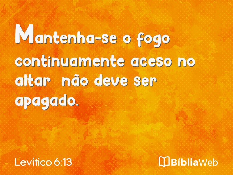 Levítico 6:13 em imagem para compartilhar