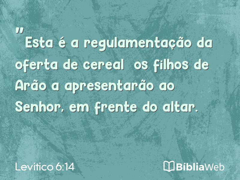 Levítico 6:14 em imagem para compartilhar
