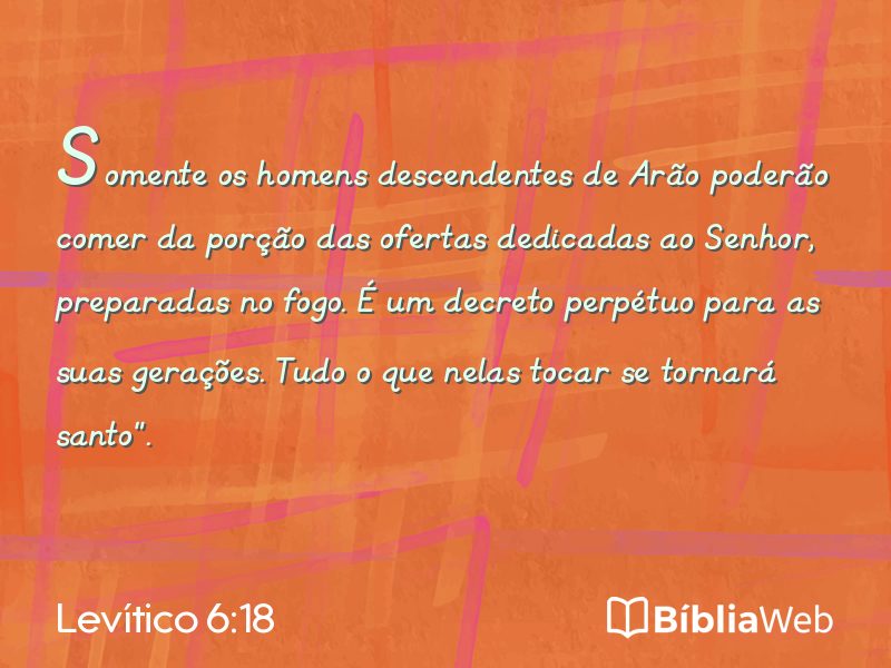 Levítico 6:18 em imagem para compartilhar