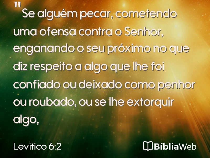 Levítico 6:2 em imagem para compartilhar