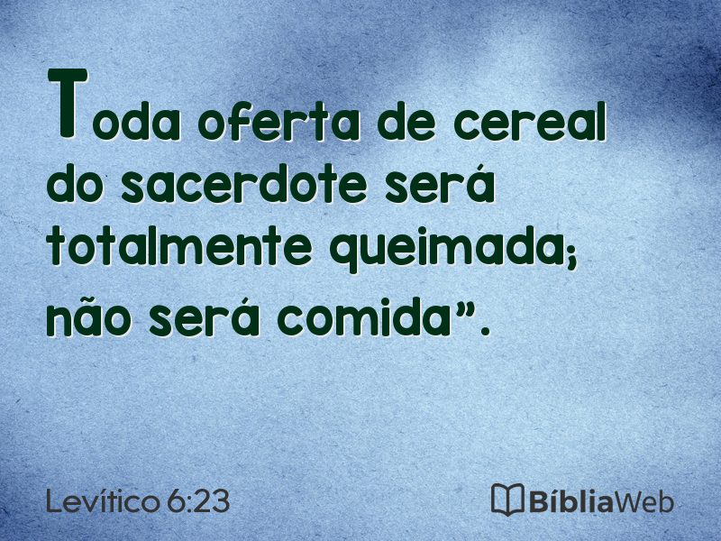 Levítico 6:23 em imagem para compartilhar