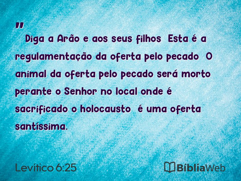 Levítico 6:25 em imagem para compartilhar