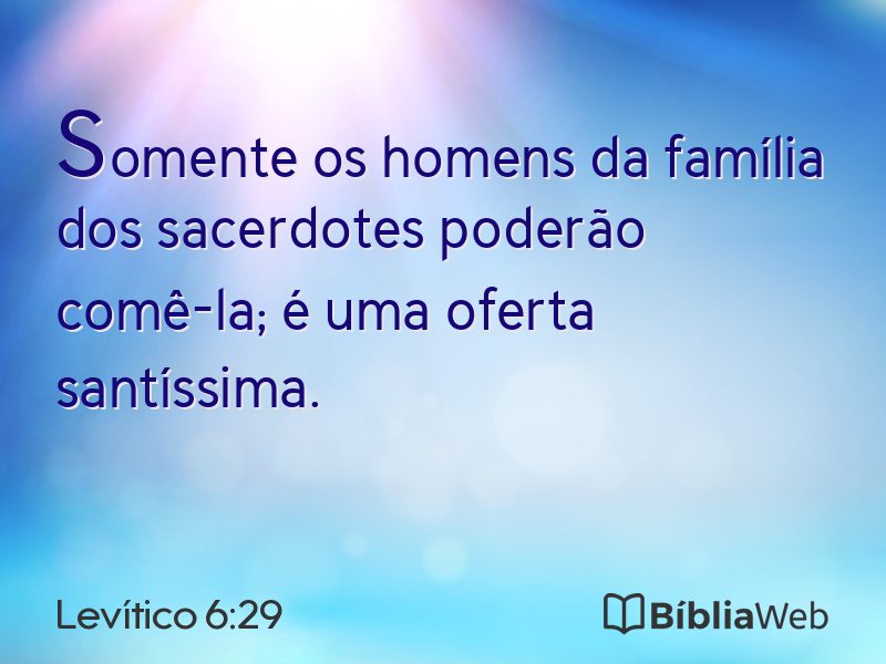 Levítico 6:29 em imagem para compartilhar