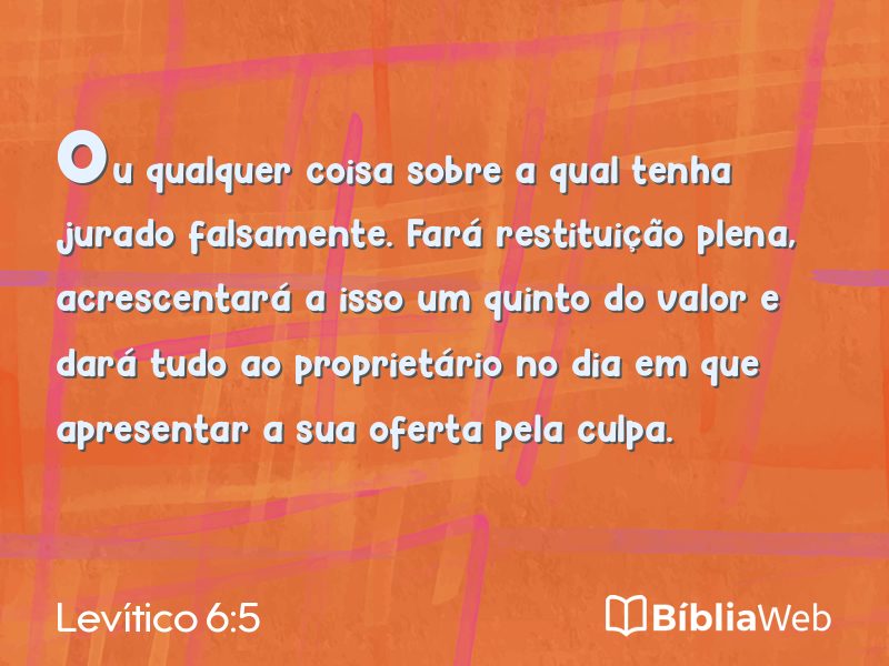 Levítico 6:5 em imagem para compartilhar