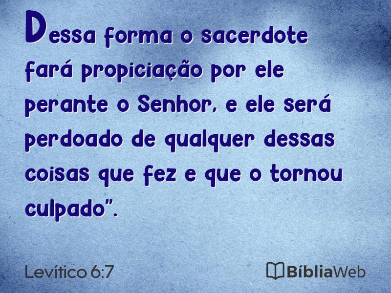 Levítico 6:7 em imagem para compartilhar