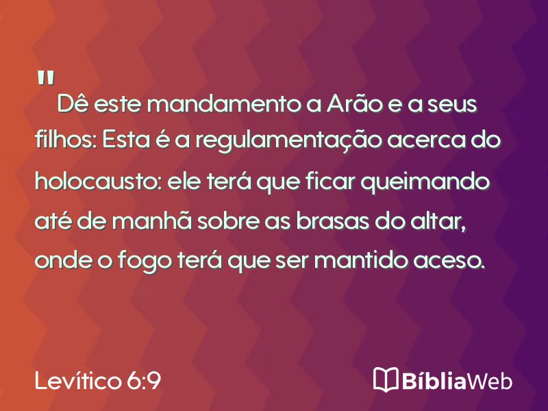Levítico 6:9 em imagem para compartilhar