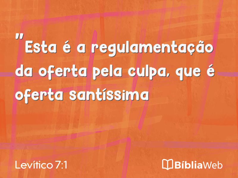 Levítico 7:1 em imagem para compartilhar