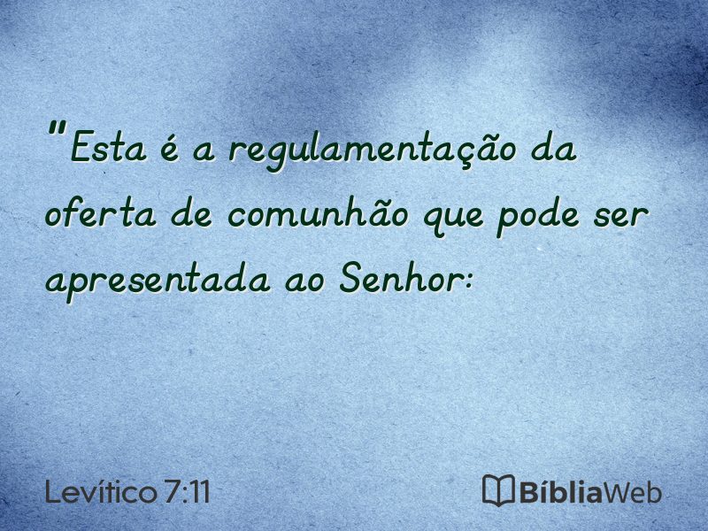 Levítico 7:11 em imagem para compartilhar