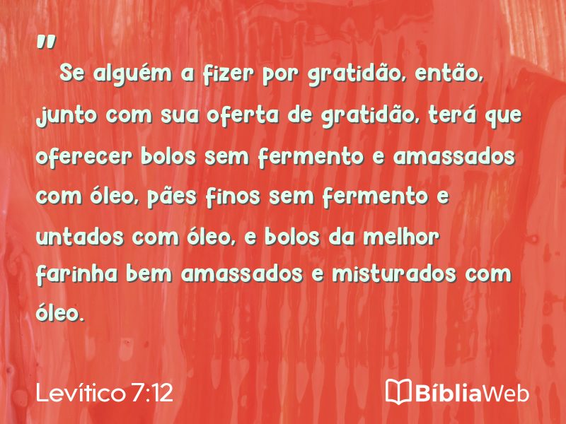 Levítico 7:12 em imagem para compartilhar