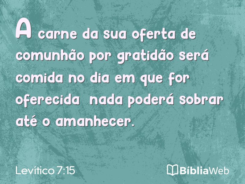 Levítico 7:15 em imagem para compartilhar