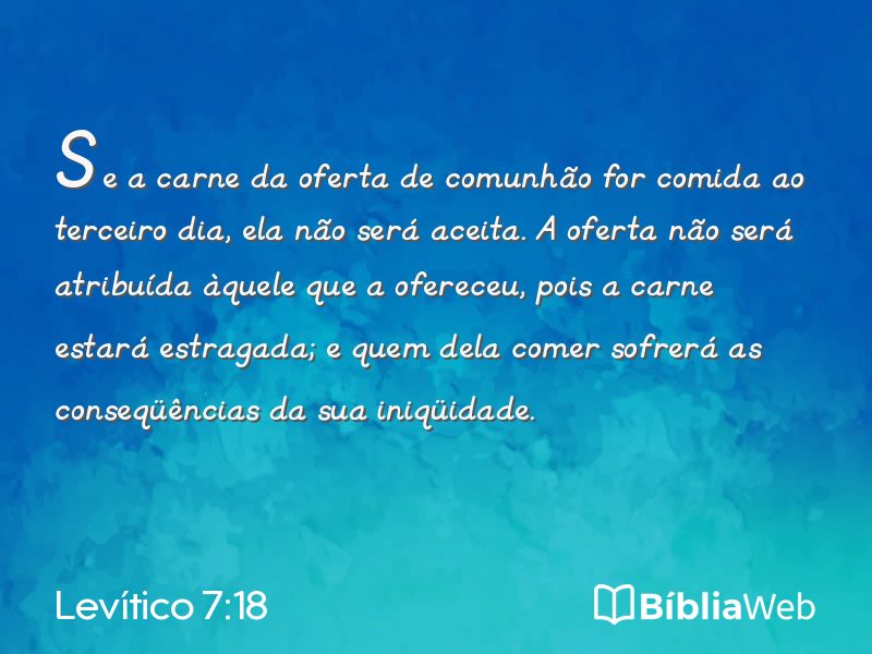 Levítico 7:18 em imagem para compartilhar