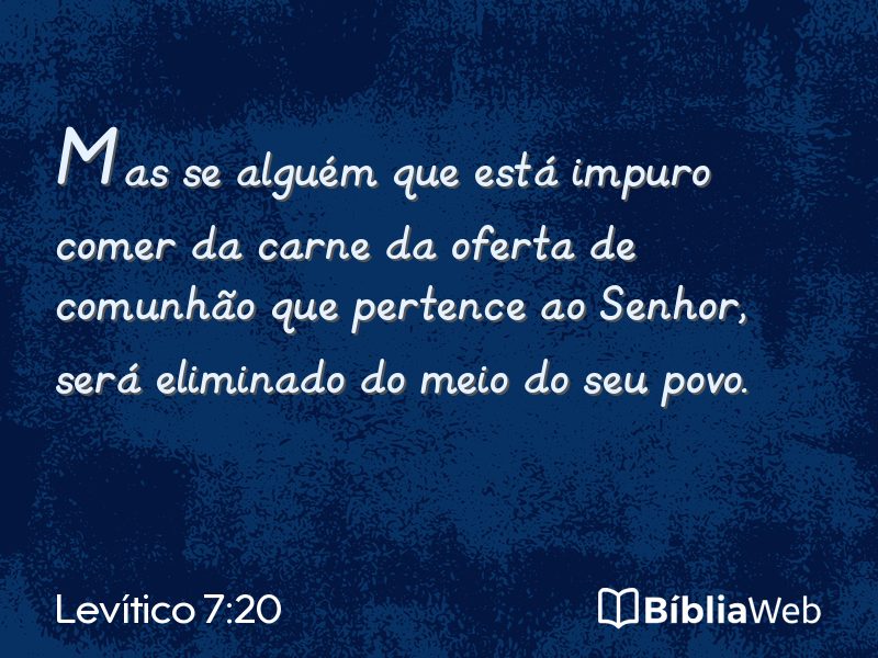 Levítico 7:20 em imagem para compartilhar