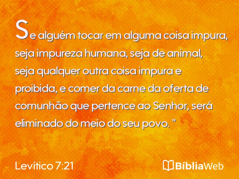 Levítico 7:21 em imagem para compartilhar