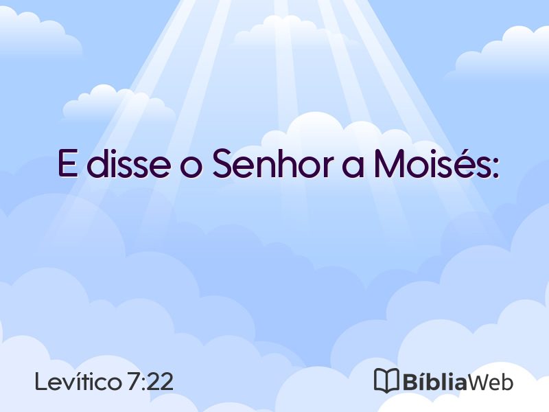Levítico 7:22 em imagem para compartilhar