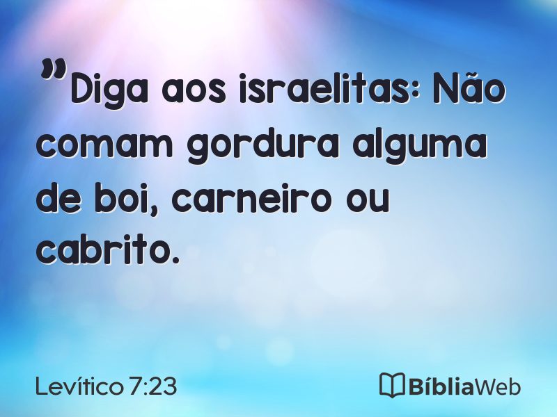 Levítico 7:23 em imagem para compartilhar