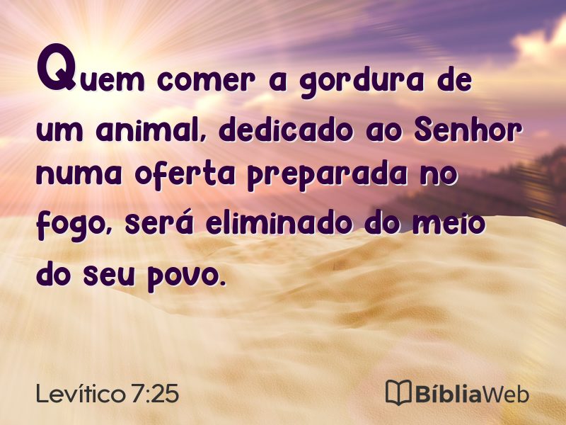 Levítico 7:25 em imagem para compartilhar