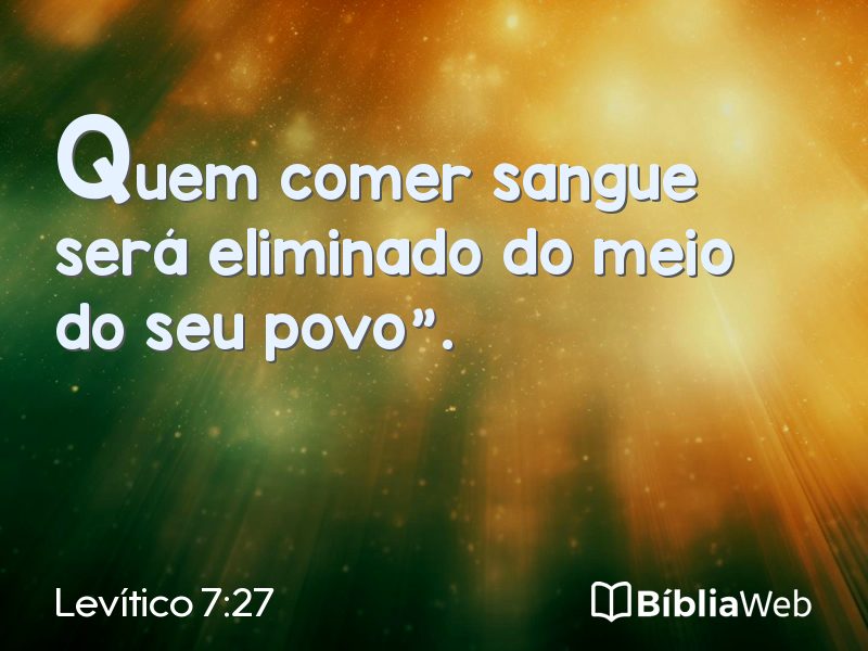 Levítico 7:27 em imagem para compartilhar