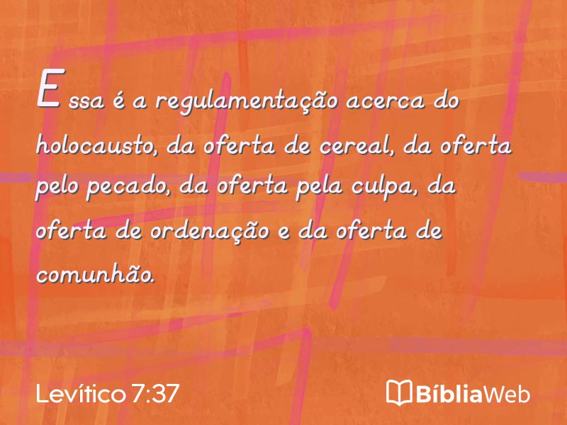 Levítico 7:37 em imagem para compartilhar