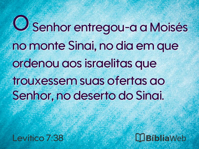 Levítico 7:38 em imagem para compartilhar