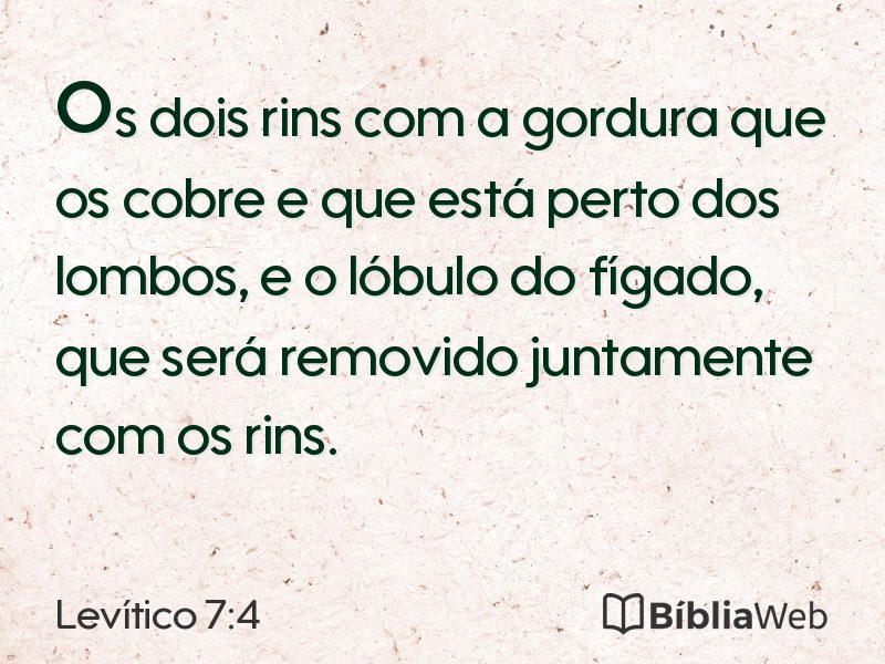 Levítico 7:4 em imagem para compartilhar