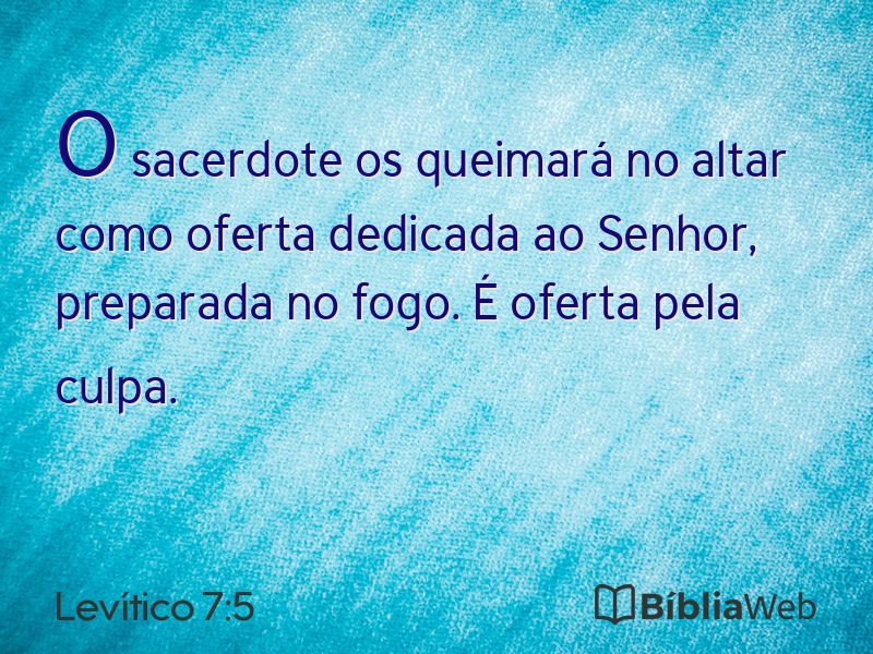 Levítico 7:5 em imagem para compartilhar
