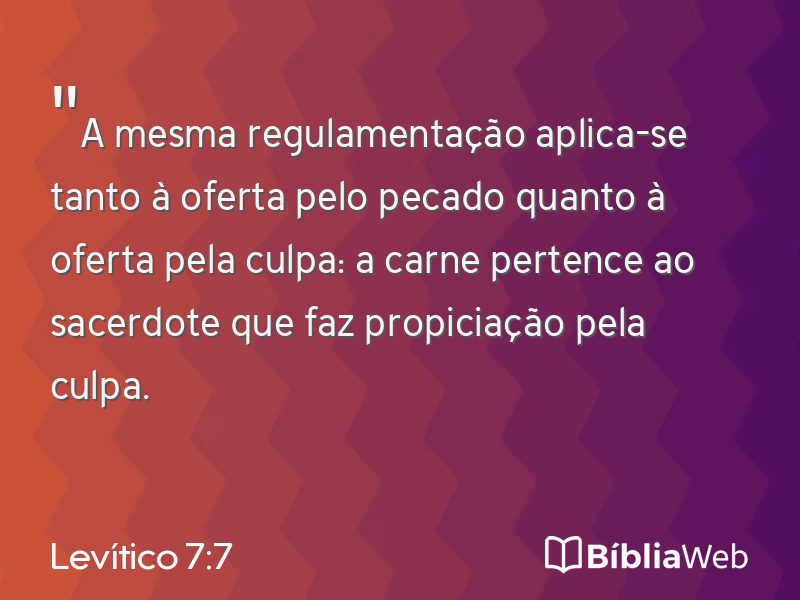 Levítico 7:7 em imagem para compartilhar