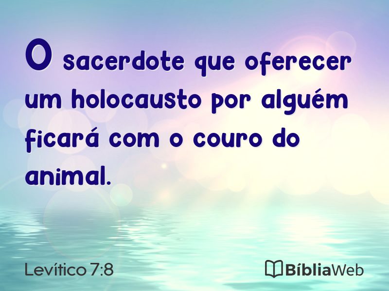 Levítico 7:8 em imagem para compartilhar
