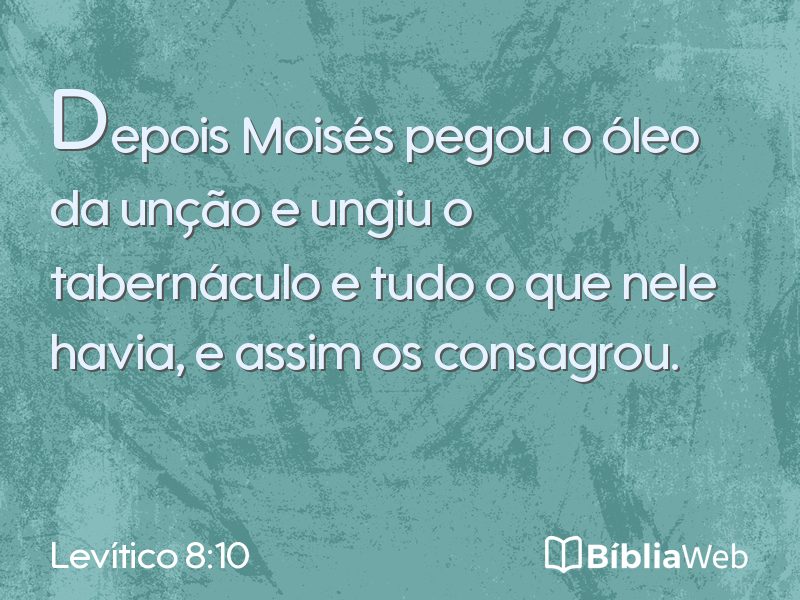 Levítico 8:10 em imagem para compartilhar