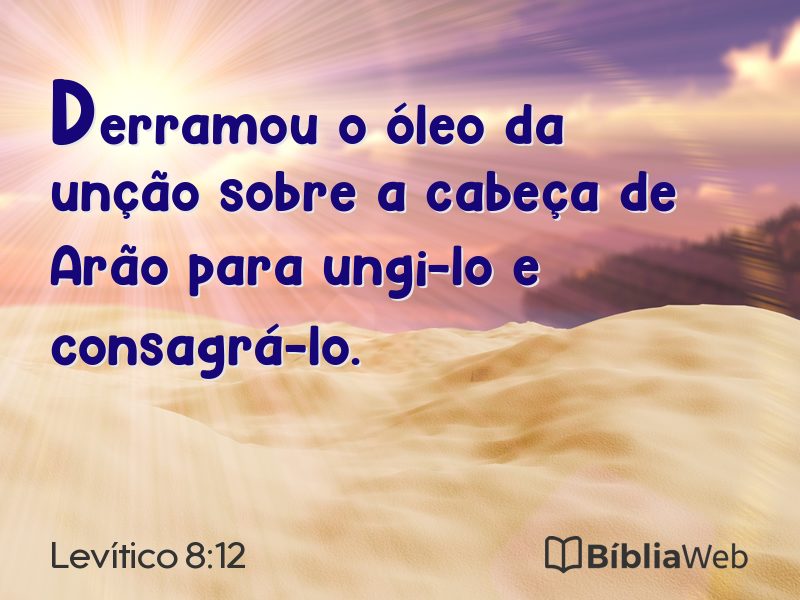 Levítico 8:12 em imagem para compartilhar