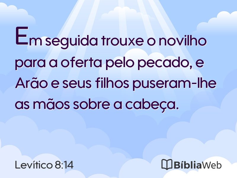 Levítico 8:14 em imagem para compartilhar