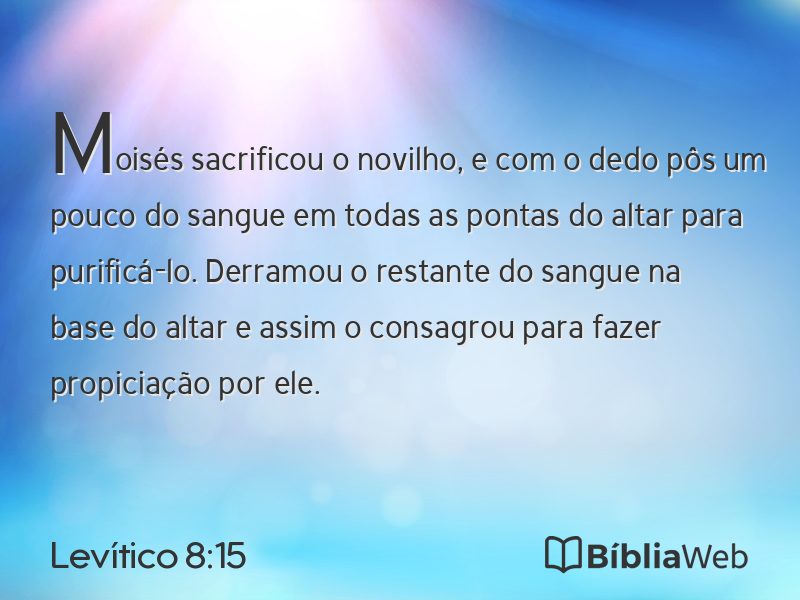 Levítico 8:15 em imagem para compartilhar