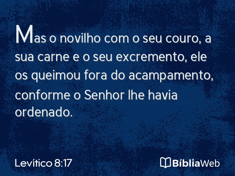 Levítico 8:17 em imagem para compartilhar