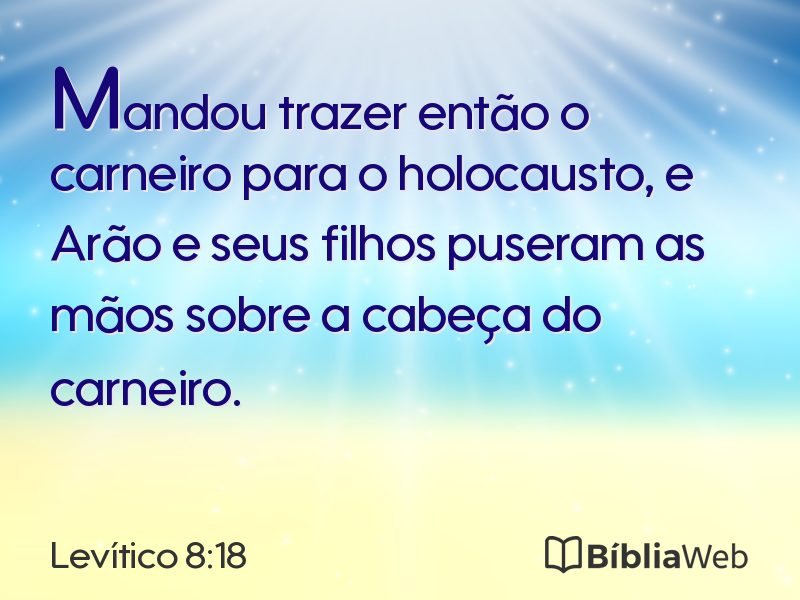 Levítico 8:18 em imagem para compartilhar
