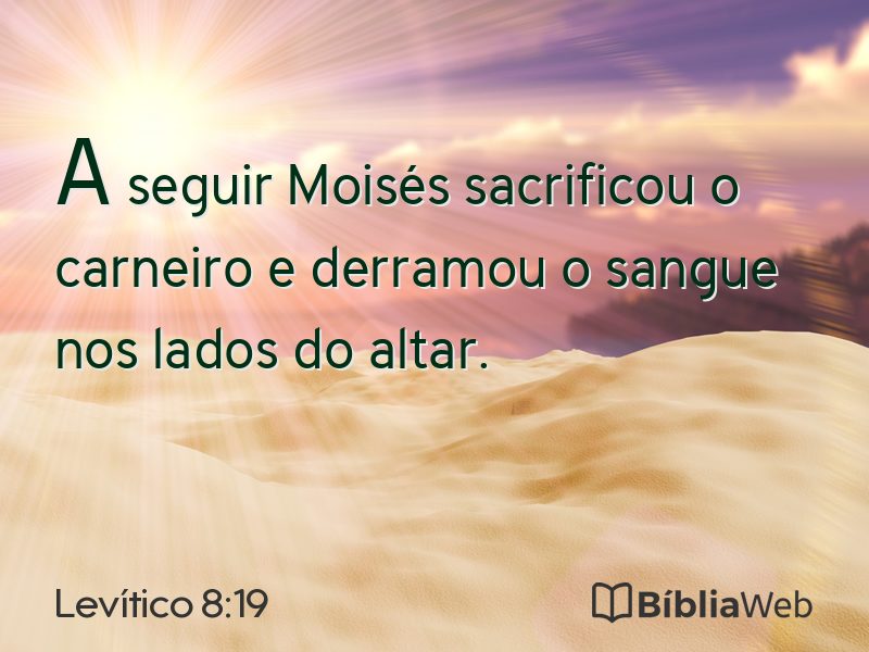 Levítico 8:19 em imagem para compartilhar
